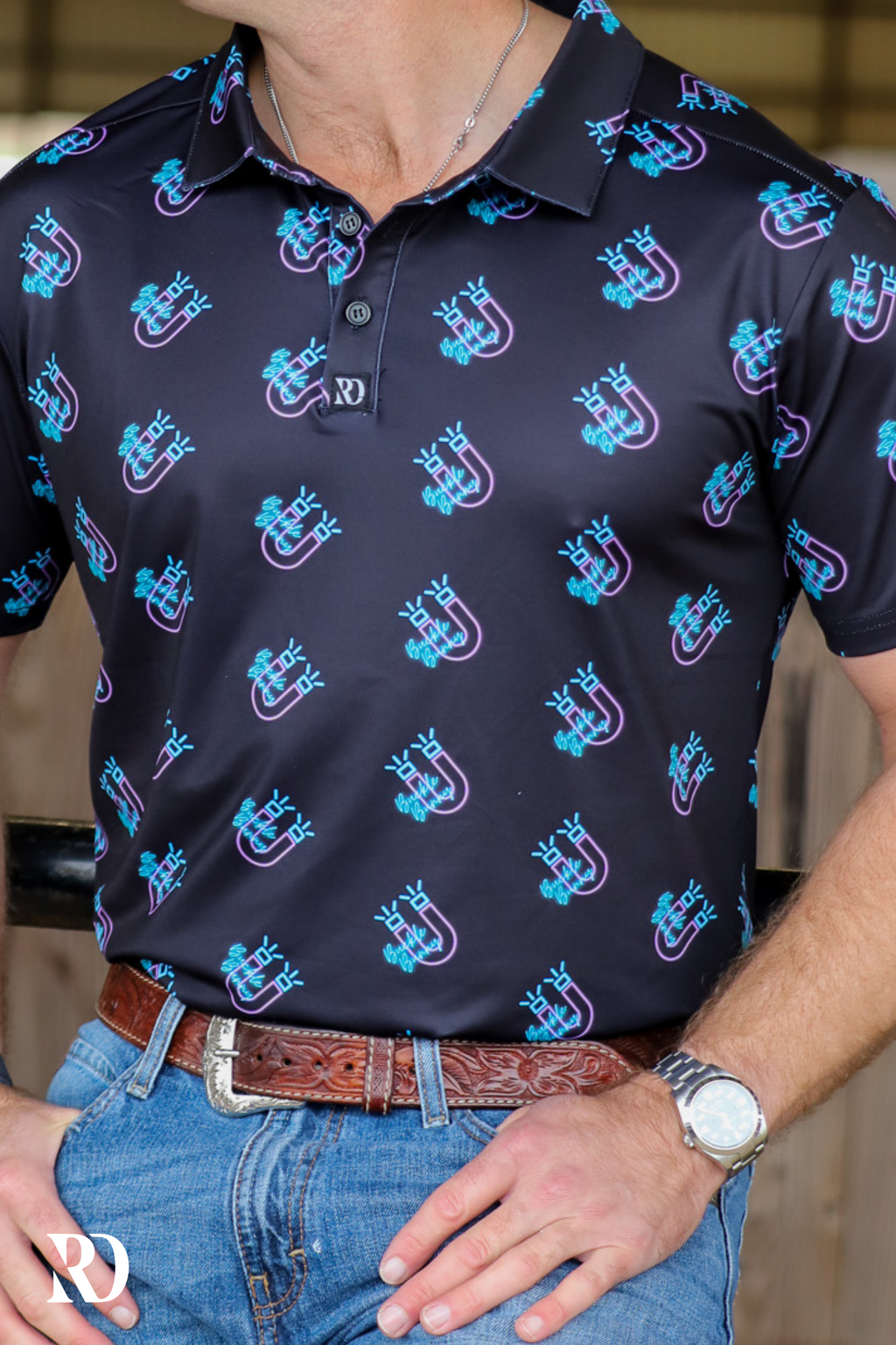 Buckle Bunny Men's Performance Polo — view 3