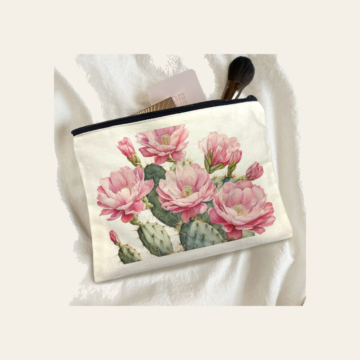 Baha Ranch Cactus Flower Cosmetic Bag Pack of 5 Made in America by Baha Ranch Western Wear