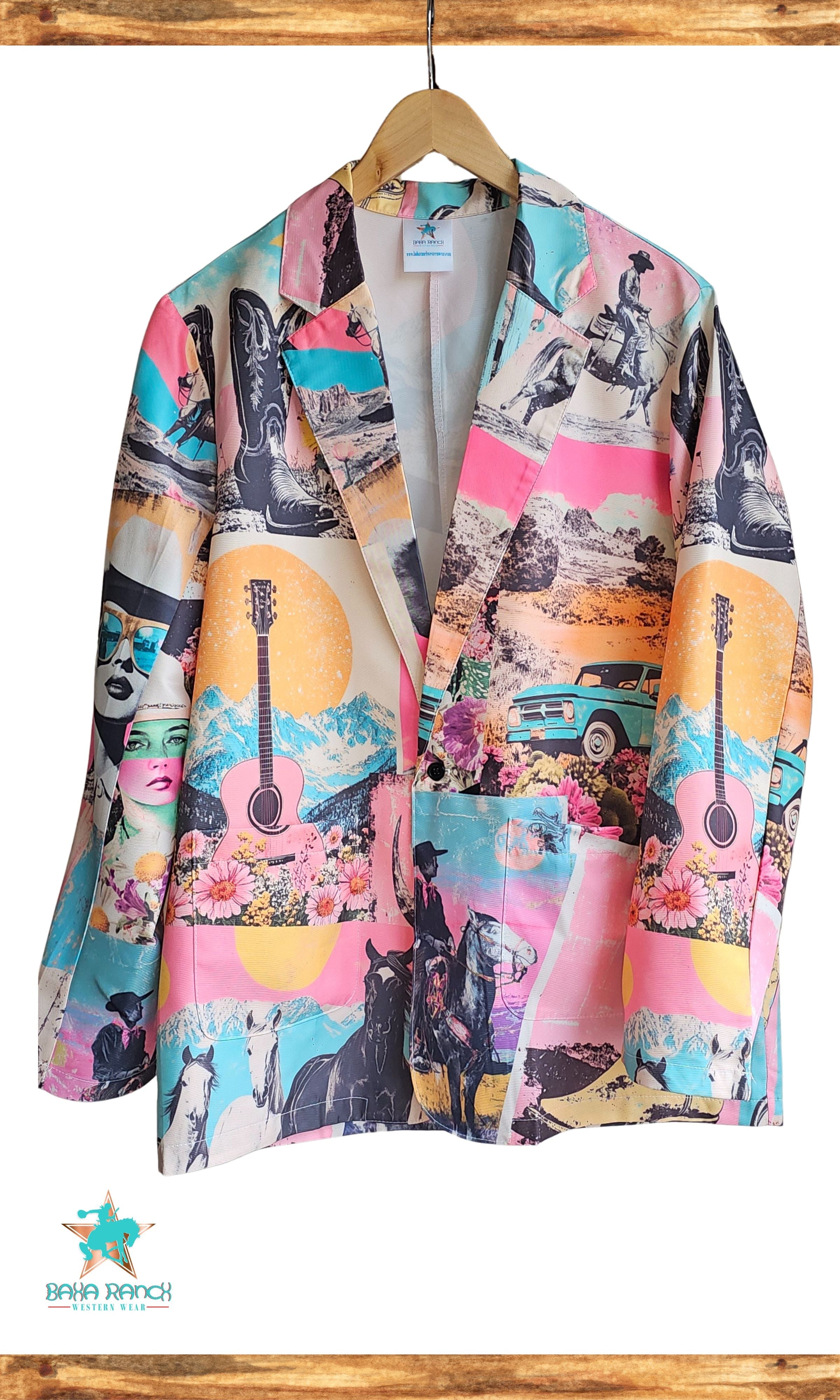 Baha Ranch Retro Pop Western Collage Blazer by Baha Ranch Western Wear - product image 3