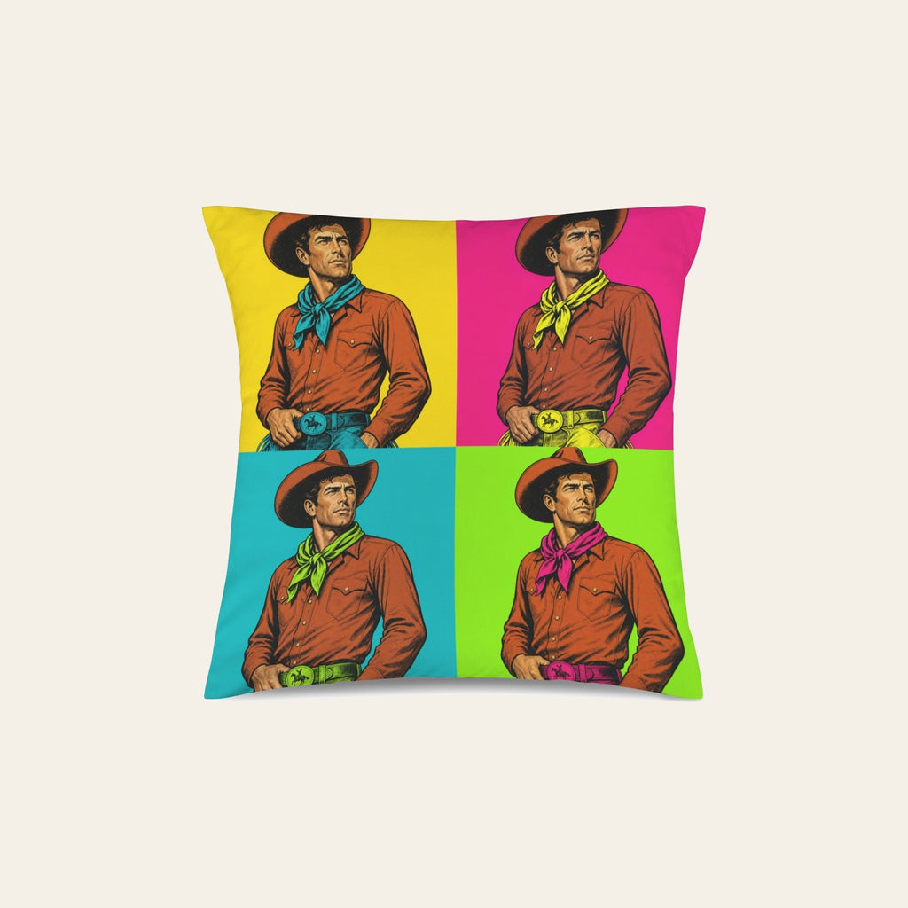 Baha Ranch The Last Roundup Bronc Rider Collage Throw Pillow Cover Made in America by Baha Ranch Western Wear