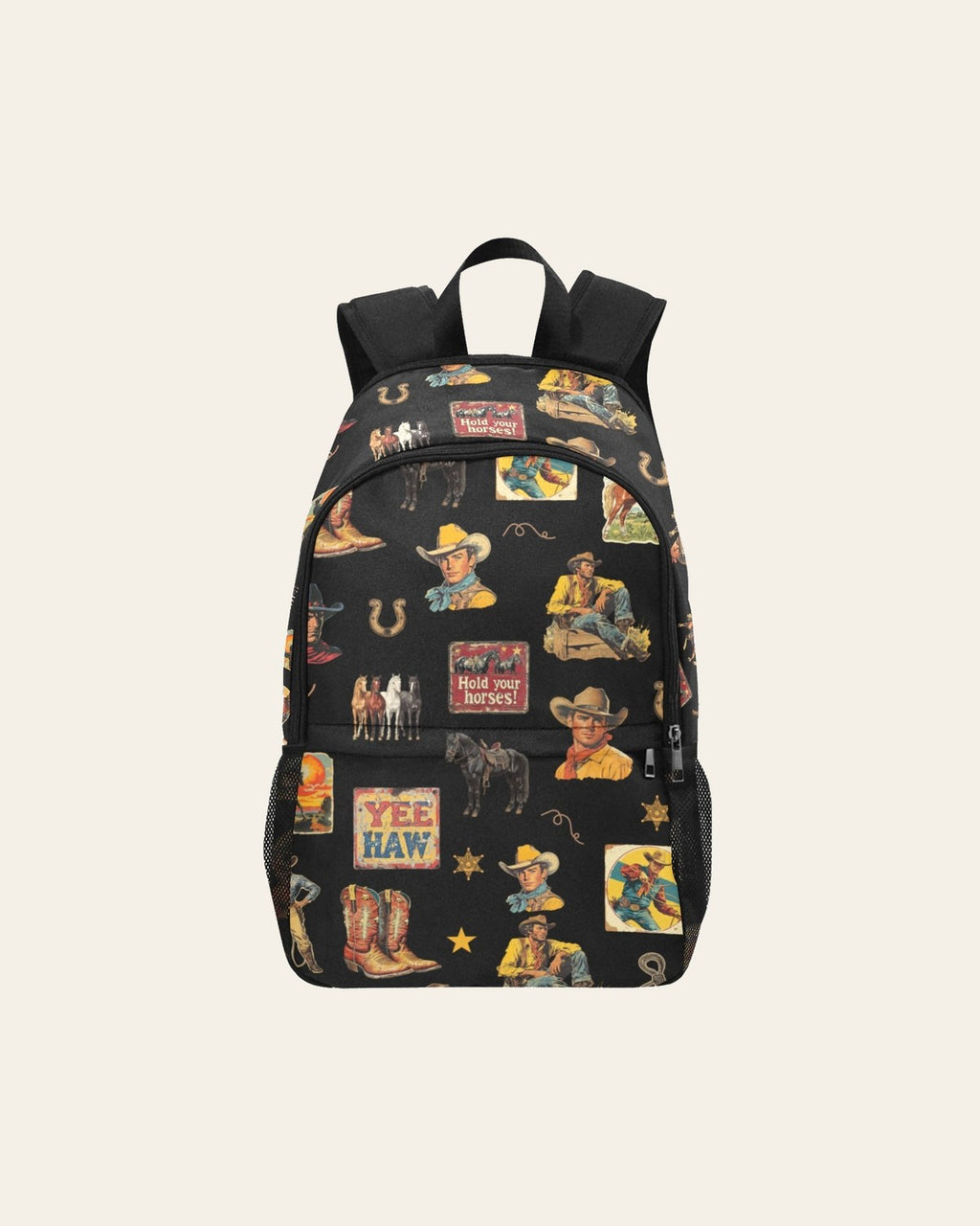 Baha Ranch Vintage Cowboy Collage Western Backpack