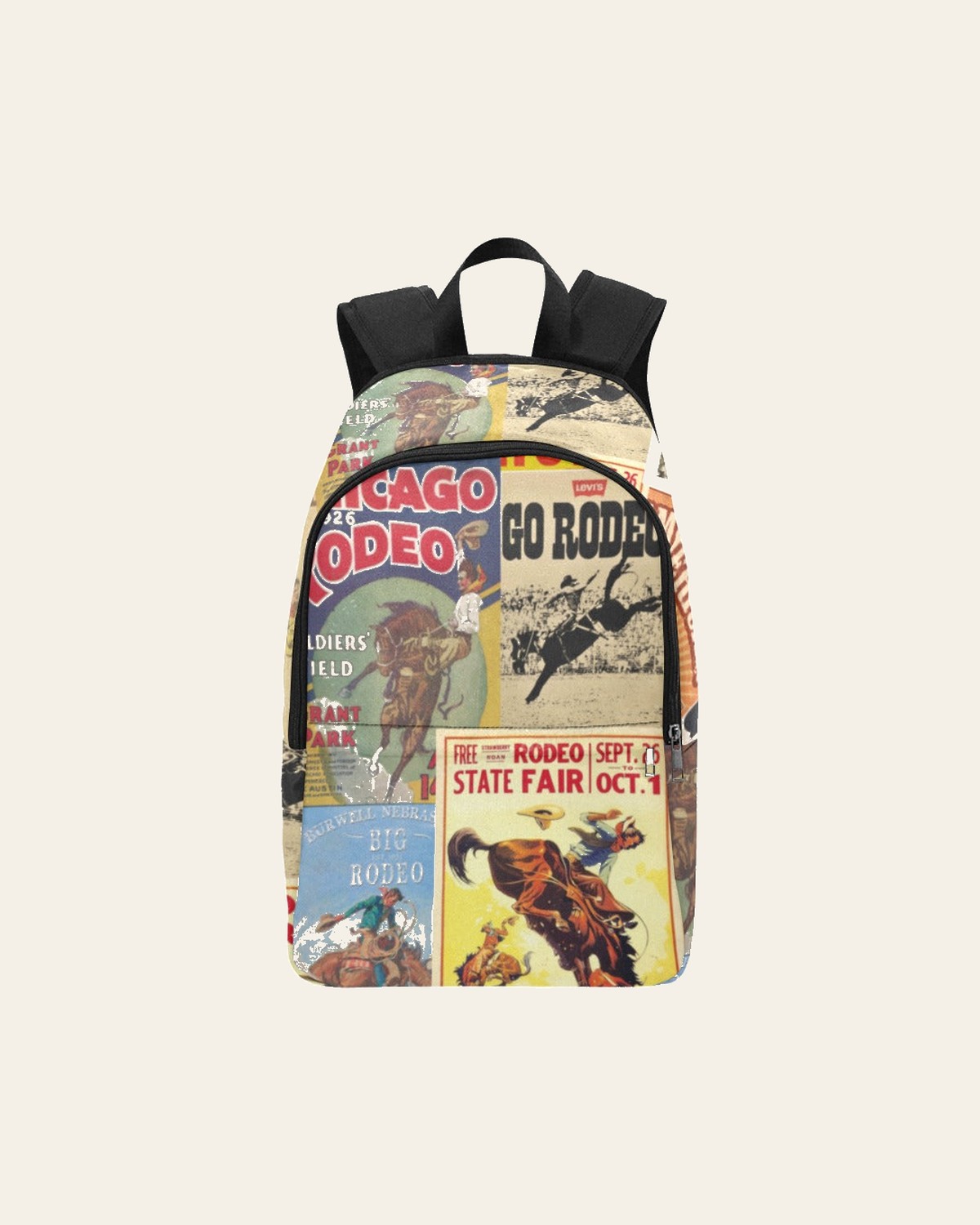 Baha Ranch Vintage Rodeo Poster Backpack - State Fair Collage