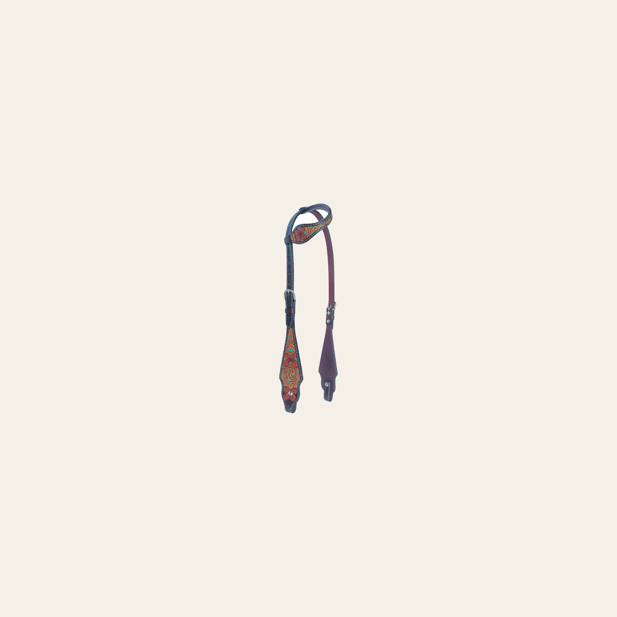 Bar H Equine American Leather Horse Saddle Tack One Ear Headstall Breast Collar Browband Wither Strap Set Tropical Turquoise