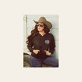 Be Your Own Brand Of Cowgirl Cropped Hoodie on a warm cream background