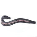 ExionPro Elegant Soft Padded Light Rose, Light Amethyst Colored Crystal Browband by Bridles & Reins