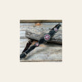 Black Floral Wither Strap #WS109 on a warm cream background