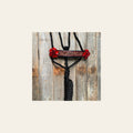 Black Mule Tape Halter - Red Rose #MT200 on a warm cream background