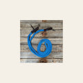 Blue Nylon Barrel Racing Reins #NR103 on a warm cream background