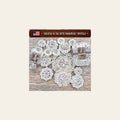 Bright Silver AB Crystal Conchos | Sizes 1"- 3" | Buckles | Saddle Set | Leather Rosettes | Slide on a warm cream background