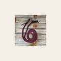 Burgundy Nylon Barrel Racing Reins #NR104 on a warm cream background