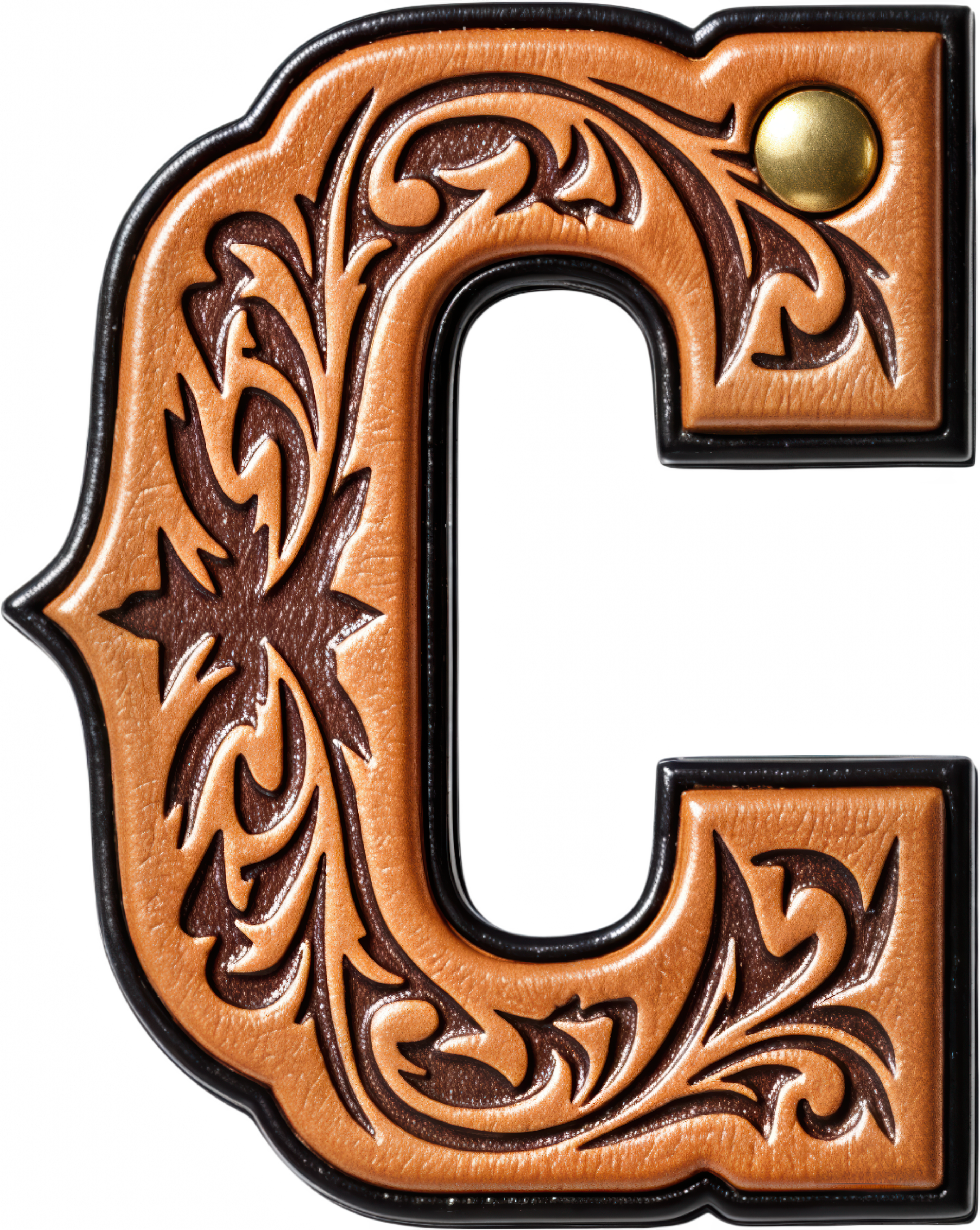 Baha Ranch Monogrammed Initial Western Leather Look Saddle Longhorn Cowboy Cowgirl Kitchen Dish Towels Made in America by...