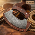Open-Handle Alaskan Ulu Knife with Natural Rosewood Handle