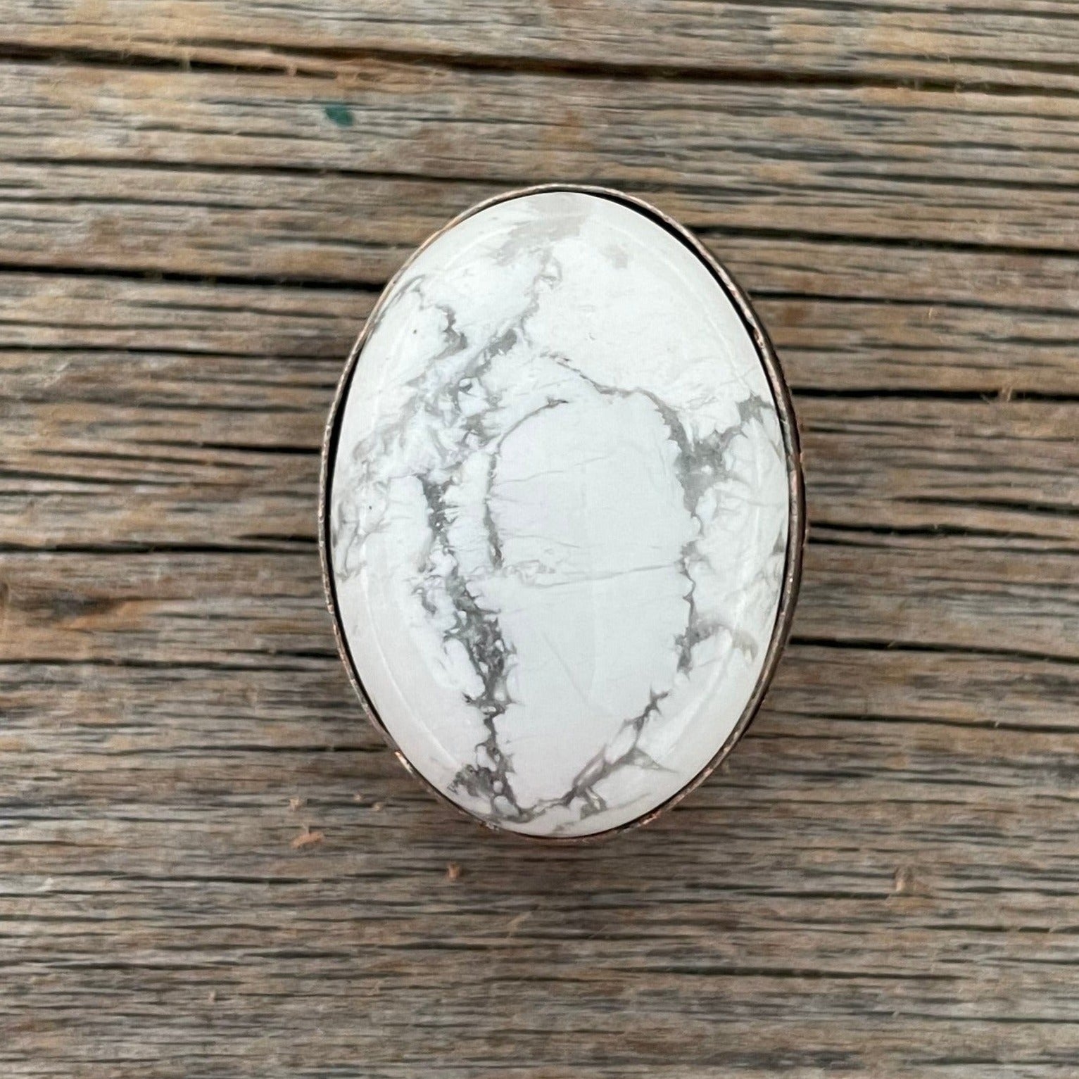 1" Oval Cabochon Stone Concho - Turquoise, Fuchsia, Rust, Blue, Sage, Lapis, White, Green — view 3