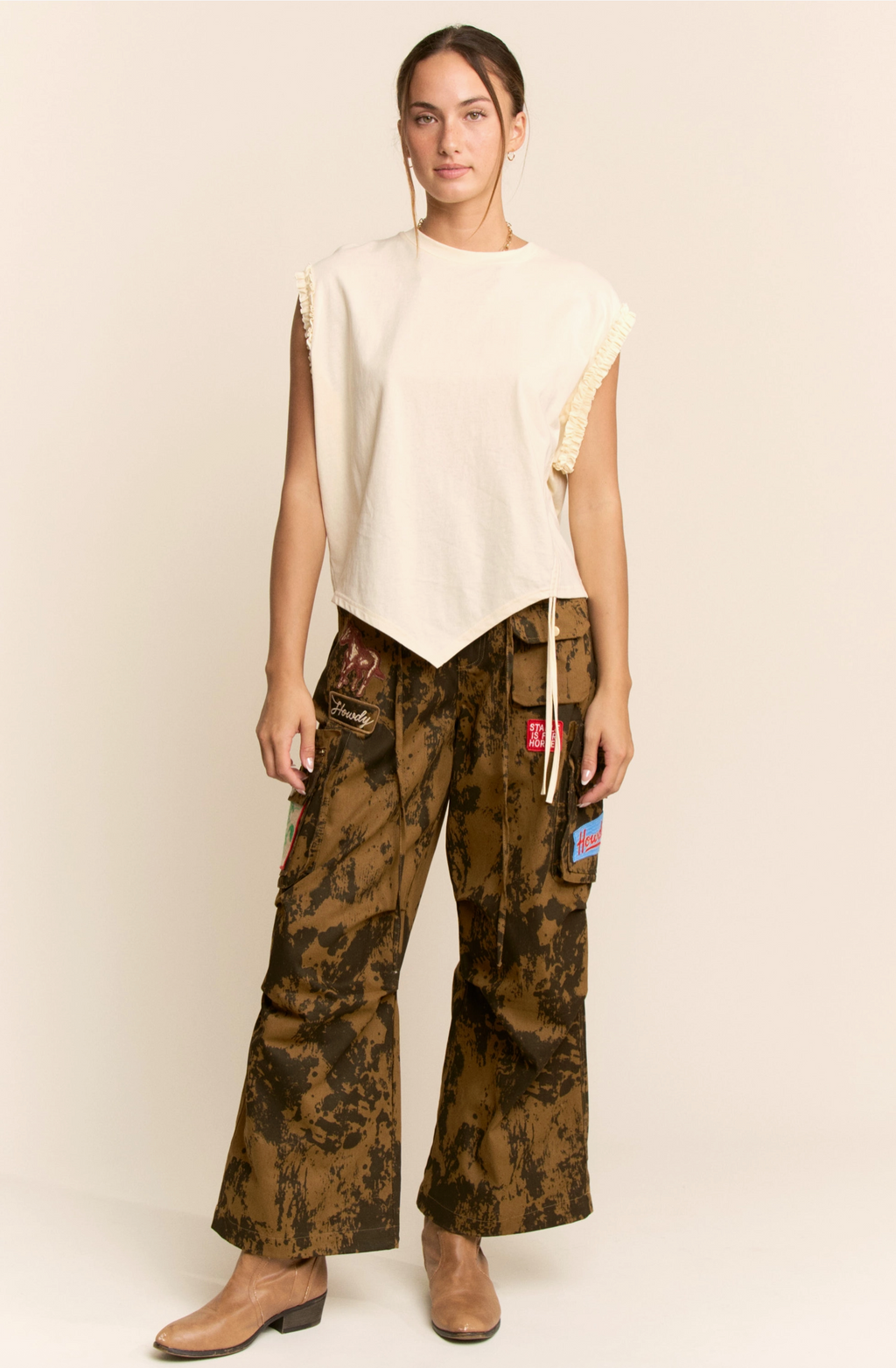 Camo Patchwork Cargo | Pants — view 2