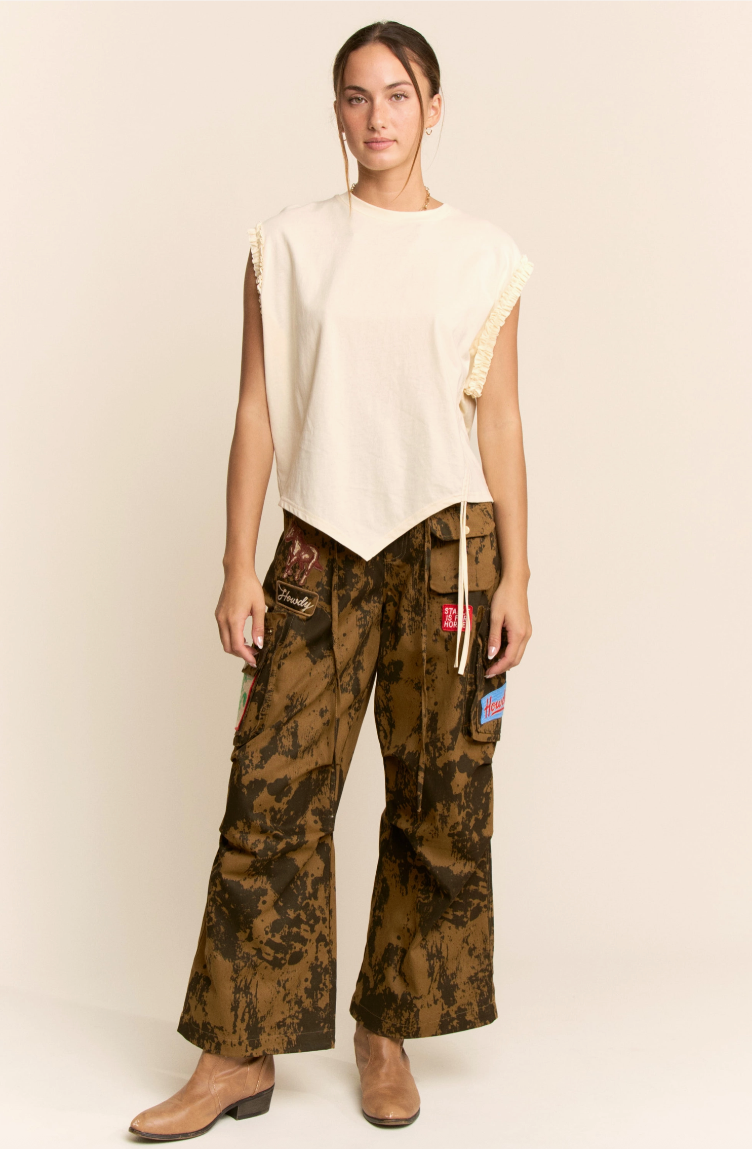 Camo Patchwork Cargo | Pants — view 2