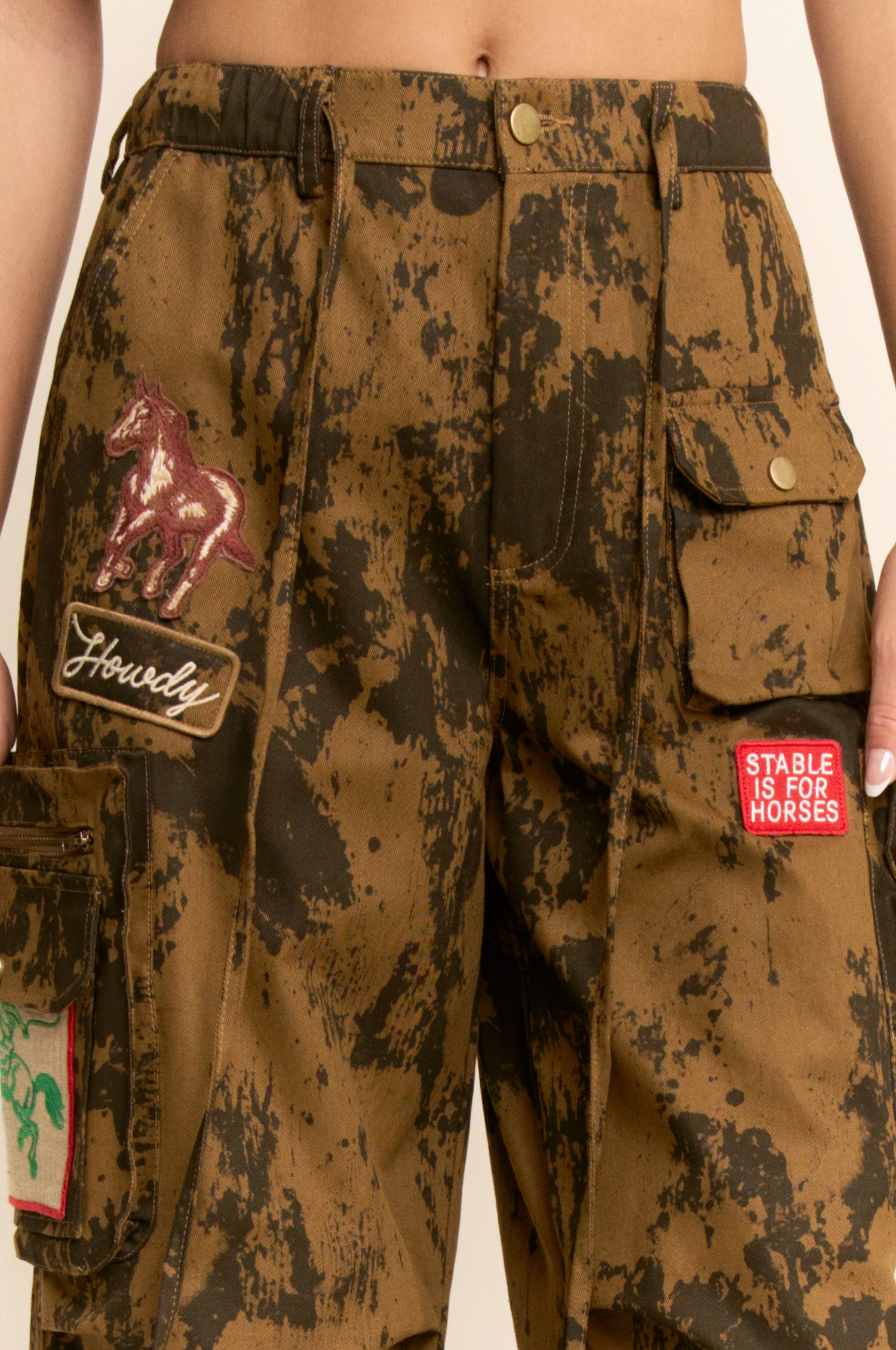 Camo Patchwork Cargo | Pants — view 5
