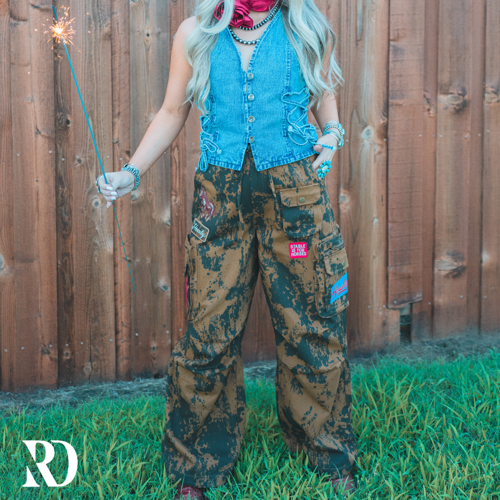 Camo Patchwork Cargo | Pants