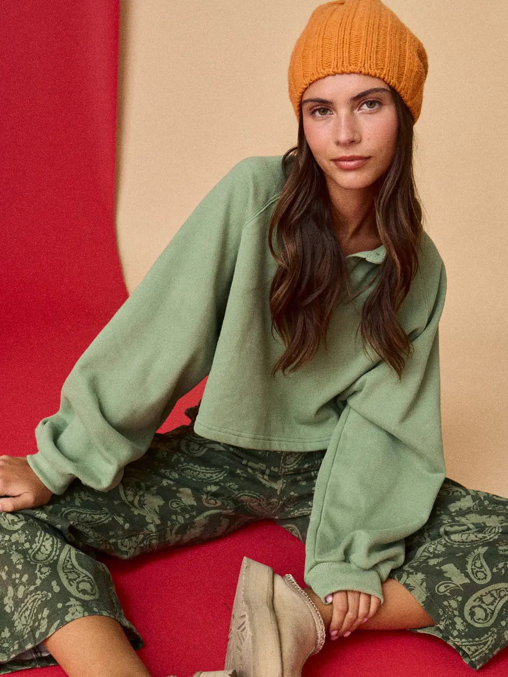 Carson Cropped Collared | Pullover — view 3