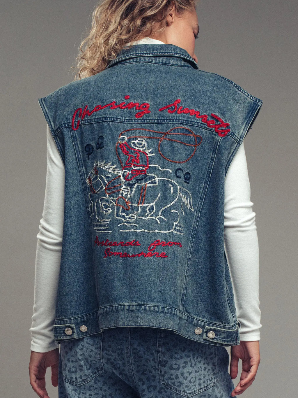 Chasing Sunsets Denim | Vest — view 3