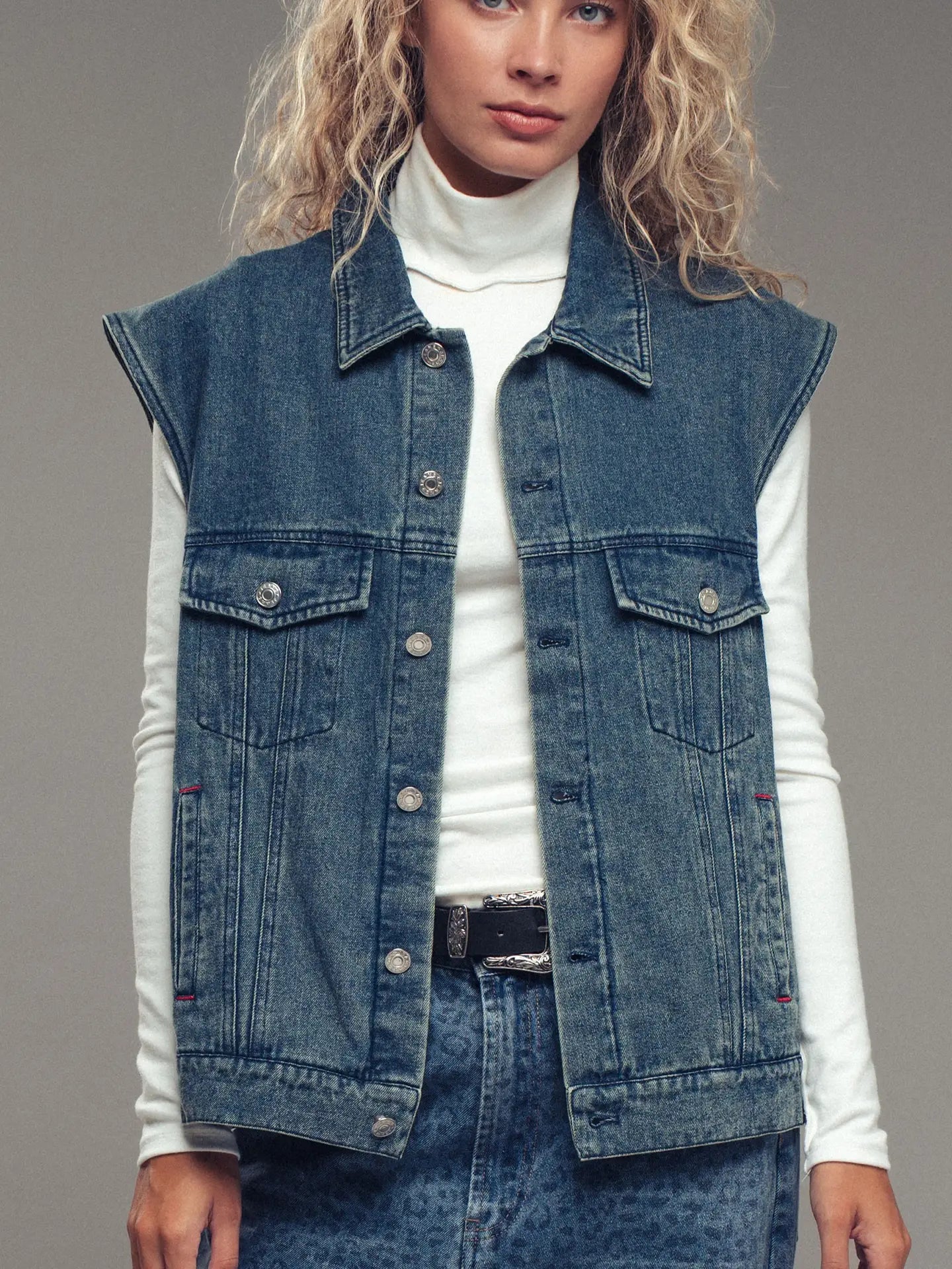 Chasing Sunsets Denim | Vest — view 4