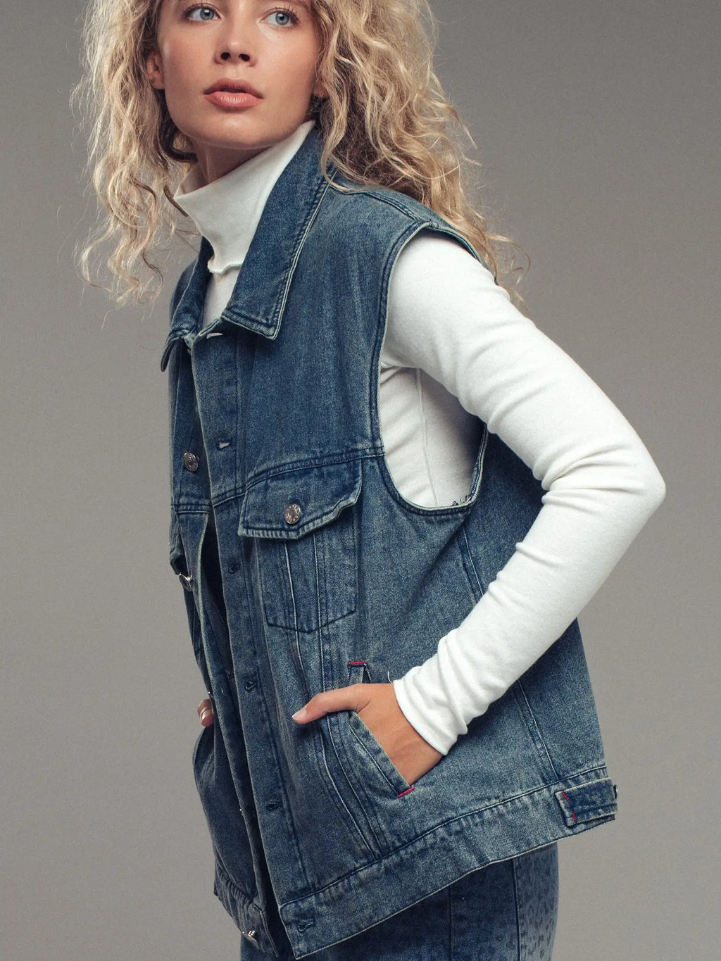 Chasing Sunsets Denim | Vest — view 5