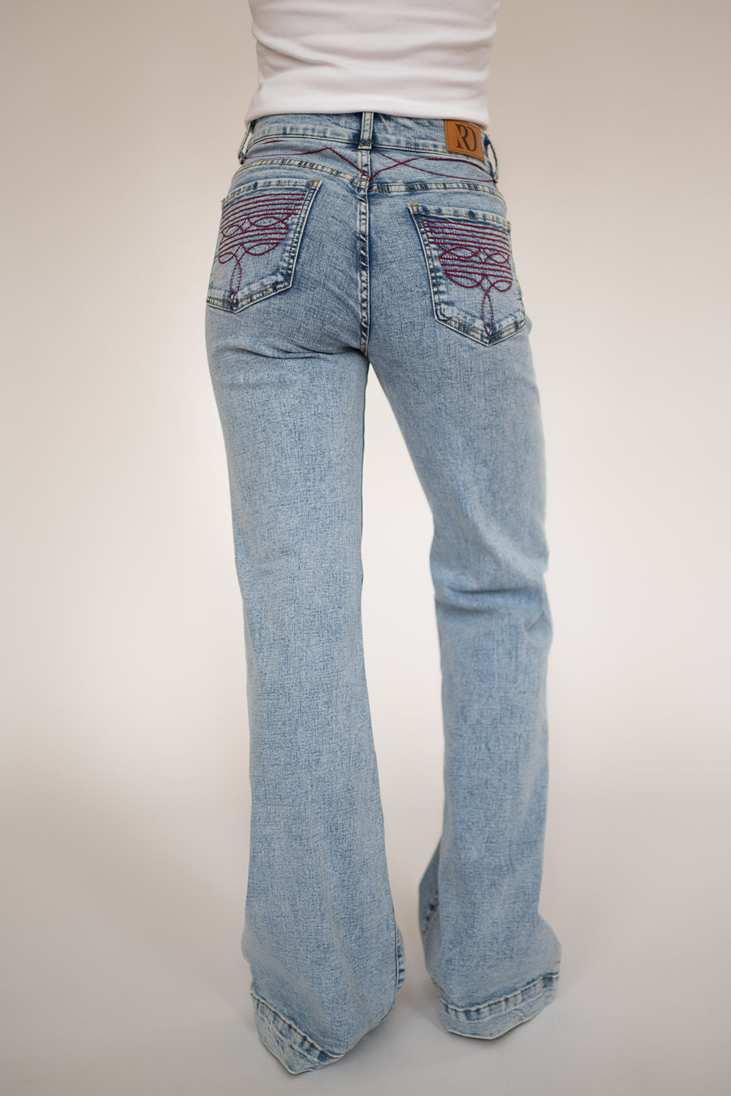 Cheyenne Trousers - Acid Wash Red Pocket — view 2