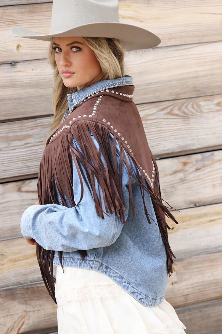Chocolate Studded Fringe | Cape