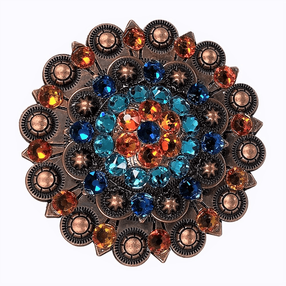 Capri Fire Opal & Teal Copper Berry Jacket European Crystal