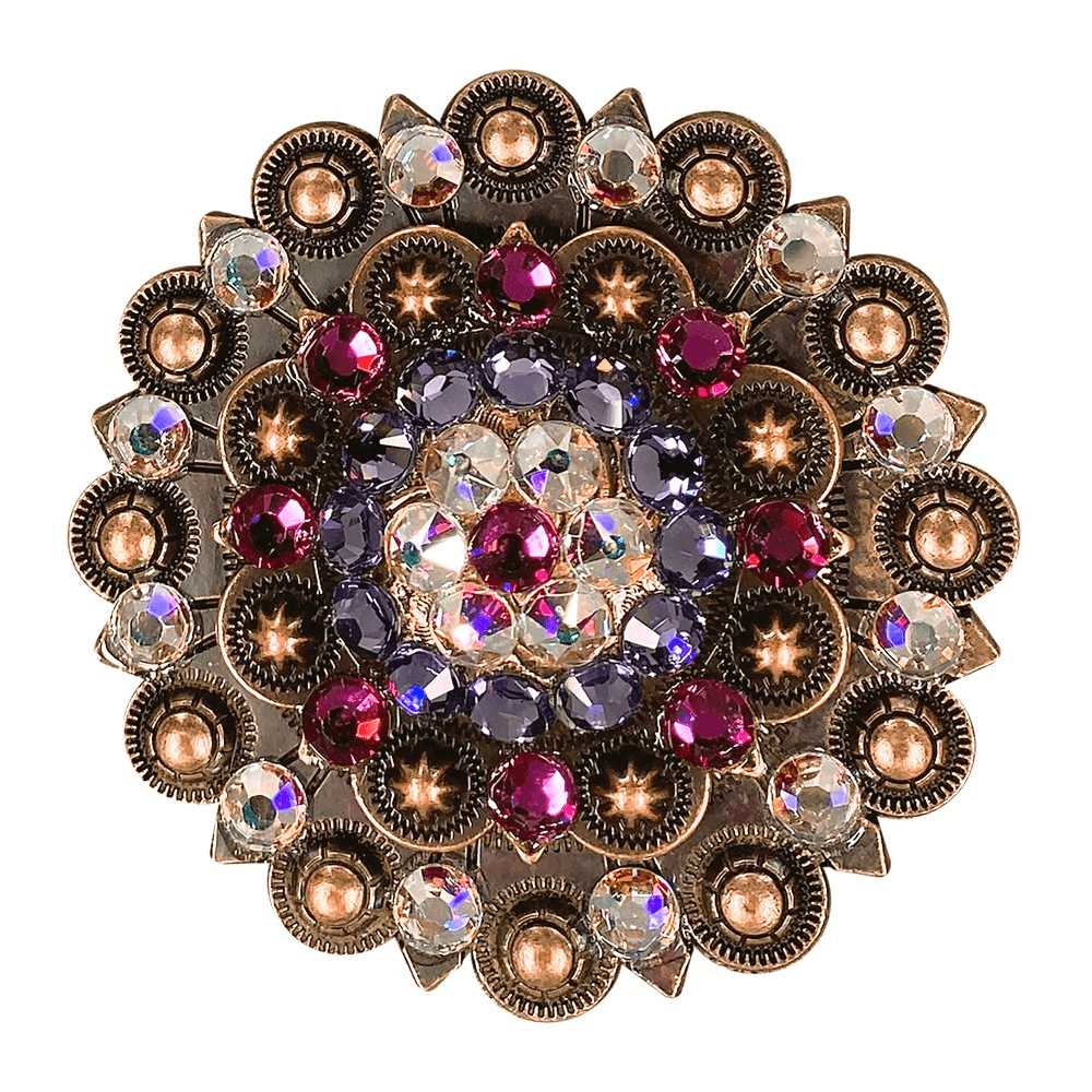 Fuchsia, AB & Lilac Copper Berry Jacket European Crystal