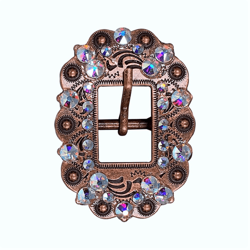 AB Copper European Crystal Cart Buckle