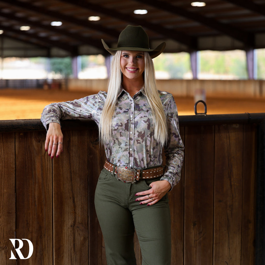 Combat Cowgirl Sparkle Performance Rodeo Shirt
