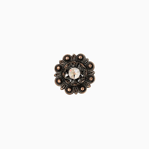 AB & Jet Copper 1" European Crystal Concho