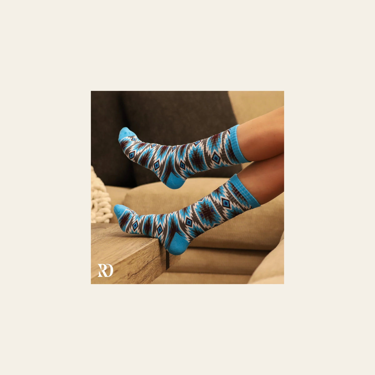Cassidy Socks on a warm cream background