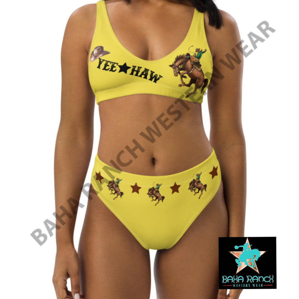 Yeehaw Mustard Bronc Buster Yeehaw Bikini by Baha Ranch Western Wear - product image 6