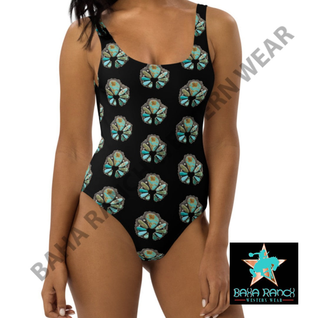 Yeehaw Black Naja One Piece Swimsuit by Baha Ranch Western Wear - product image 2