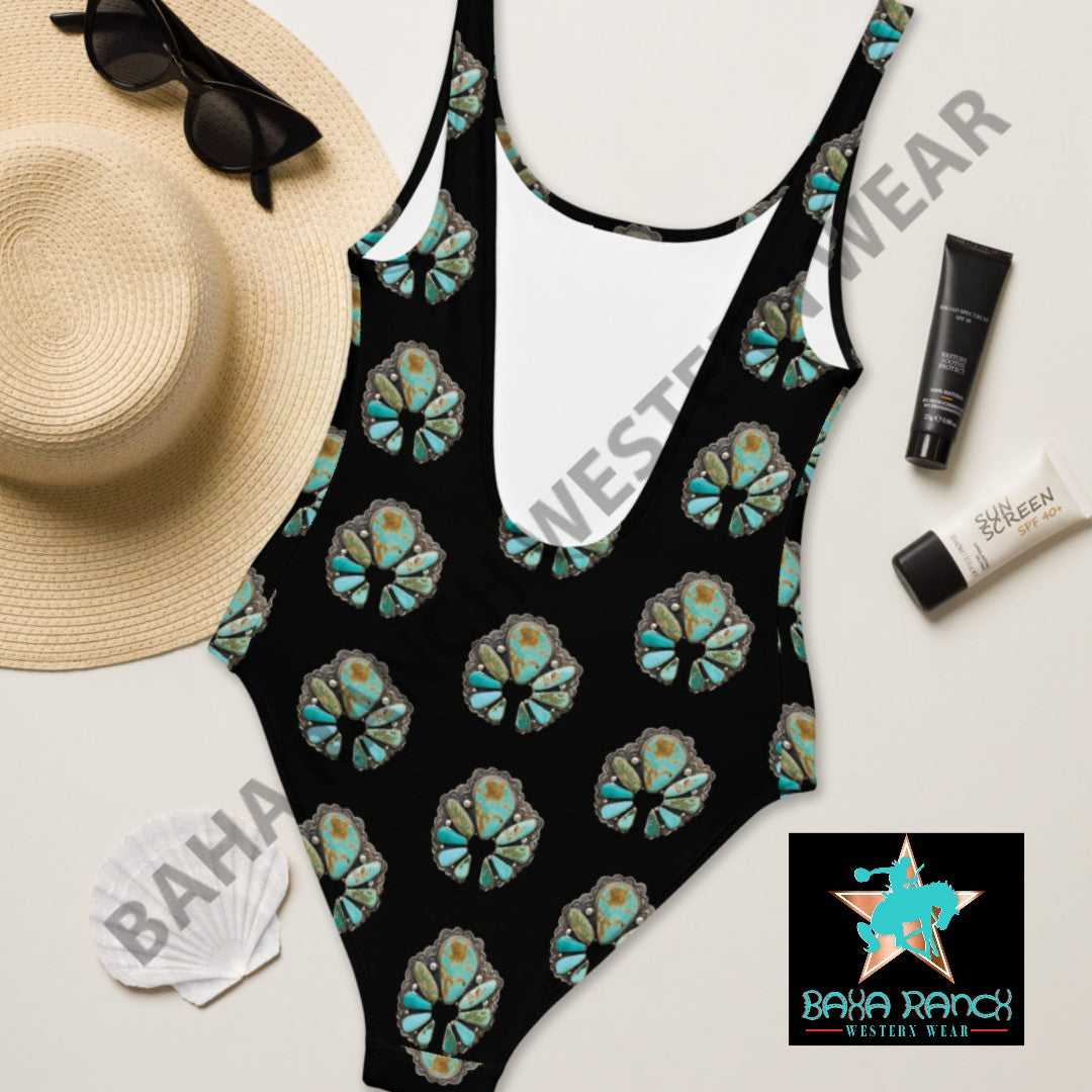 Yeehaw Black Naja One Piece Swimsuit by Baha Ranch Western Wear - product image 5