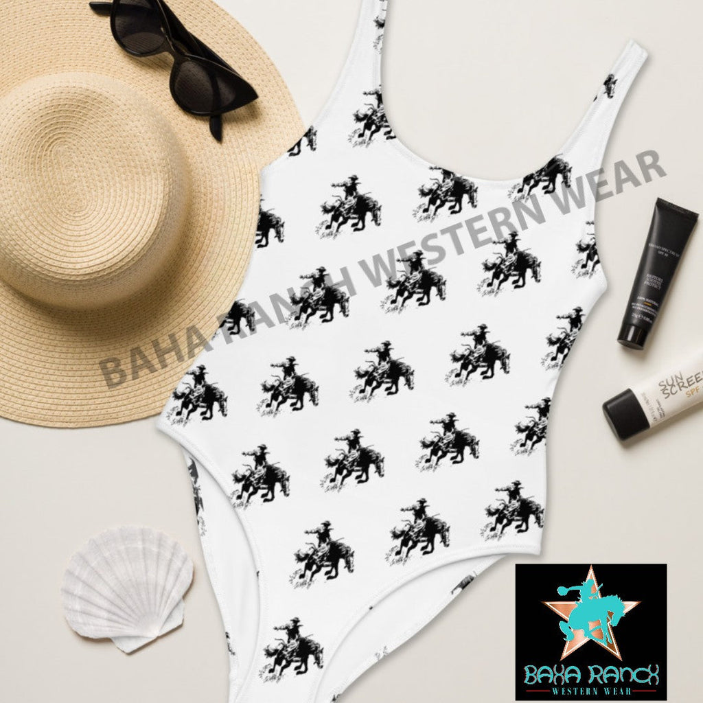 Yeehaw Rodeo Cowboy One Piece Swim Suit by Baha Ranch Western Wear - product image 5