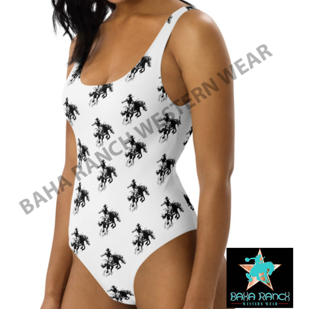 Yeehaw Rodeo Cowboy One Piece Swim Suit by Baha Ranch Western Wear - product image 3