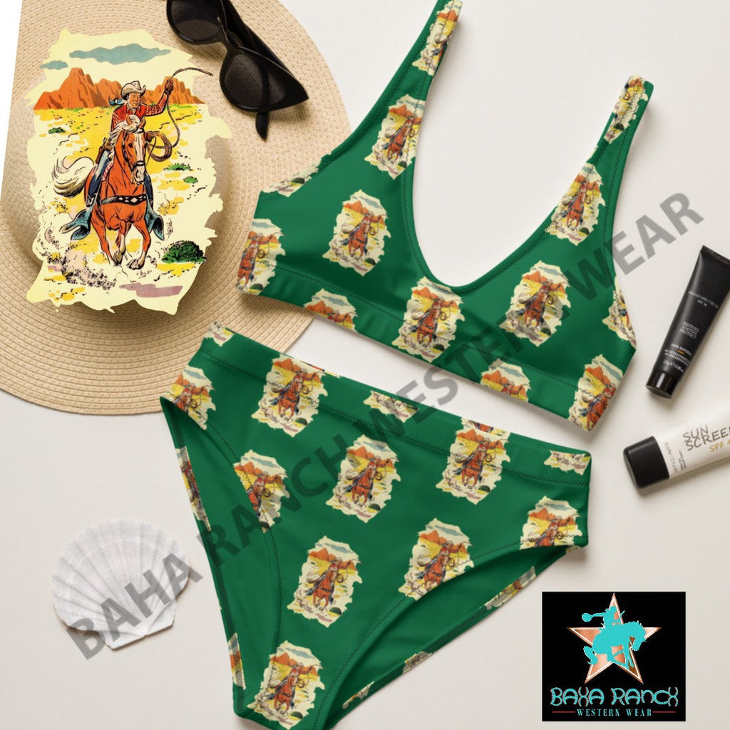 Ready To Ship Yeehaw Ride Em Cowboy Bikini Size XL by Baha Ranch Western Wear