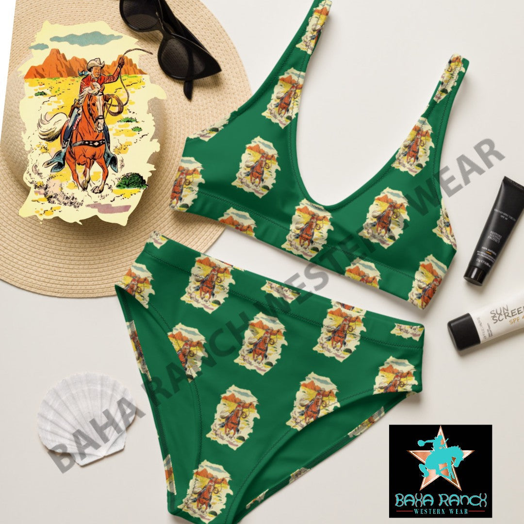 Ready To Ship Yeehaw Ride Em Cowboy Bikini Size XL by Baha Ranch Western Wear