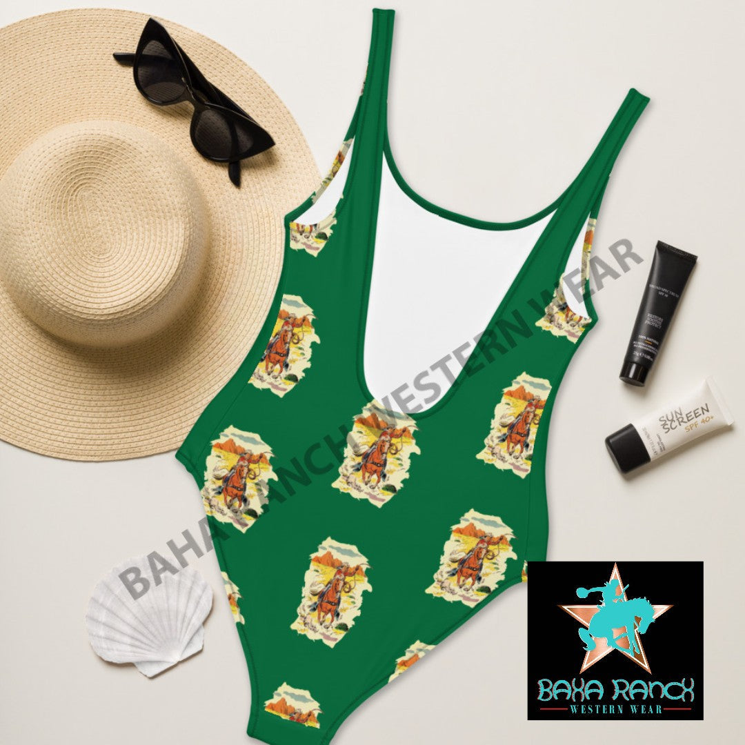 Yeehaw Ride 'Em Cowboy One Piece Swim Suit by Baha Ranch Western Wear - product image 3