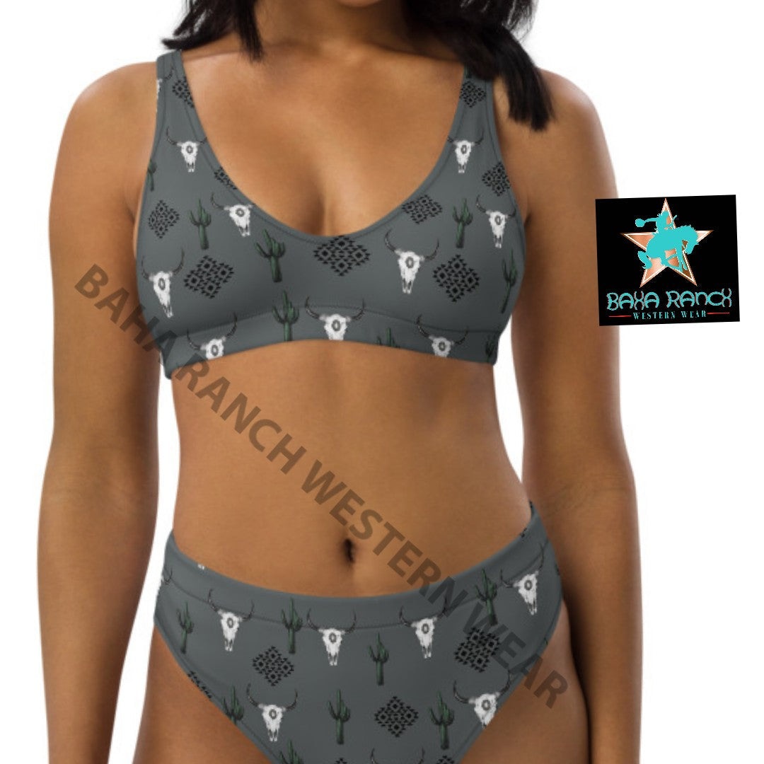 Yeehaw Aztec Bull Skull Bikini by Baha Ranch Western Wear - product image 10