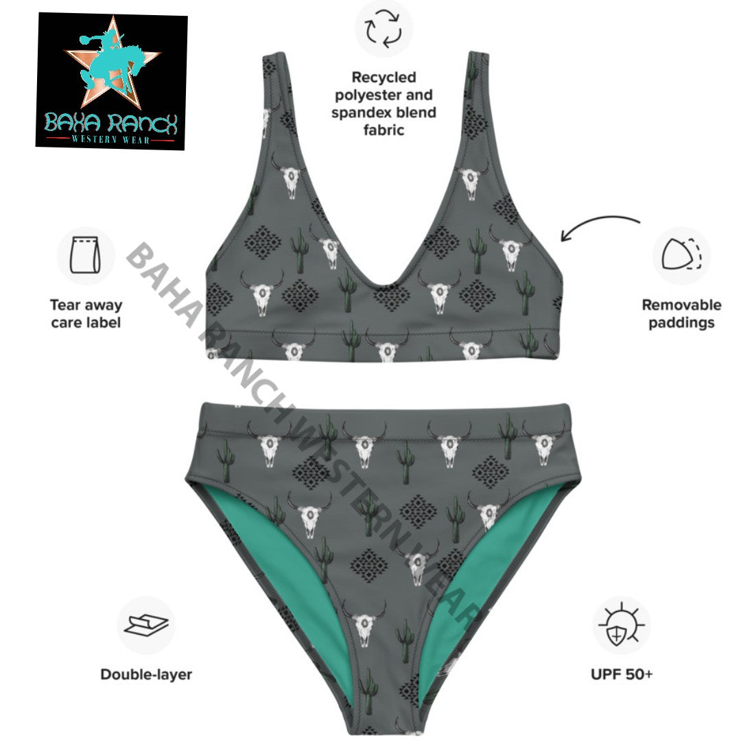 Yeehaw Aztec Bull Skull Bikini by Baha Ranch Western Wear - product image 8