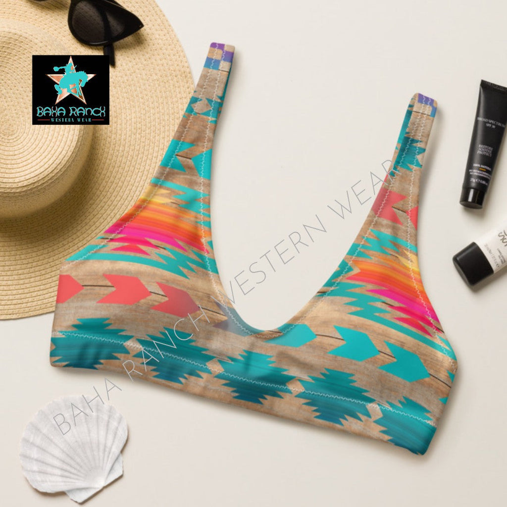 Yeehaw Southwest Aztec Bikini Top by Baha Ranch Western Wear