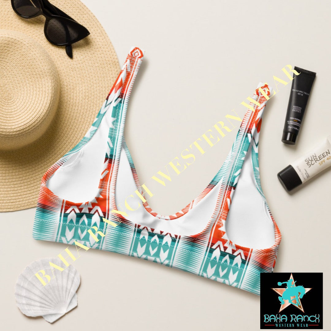 Yeehaw Aztec Print Bikini Top by Baha Ranch Western Wear - product image 5