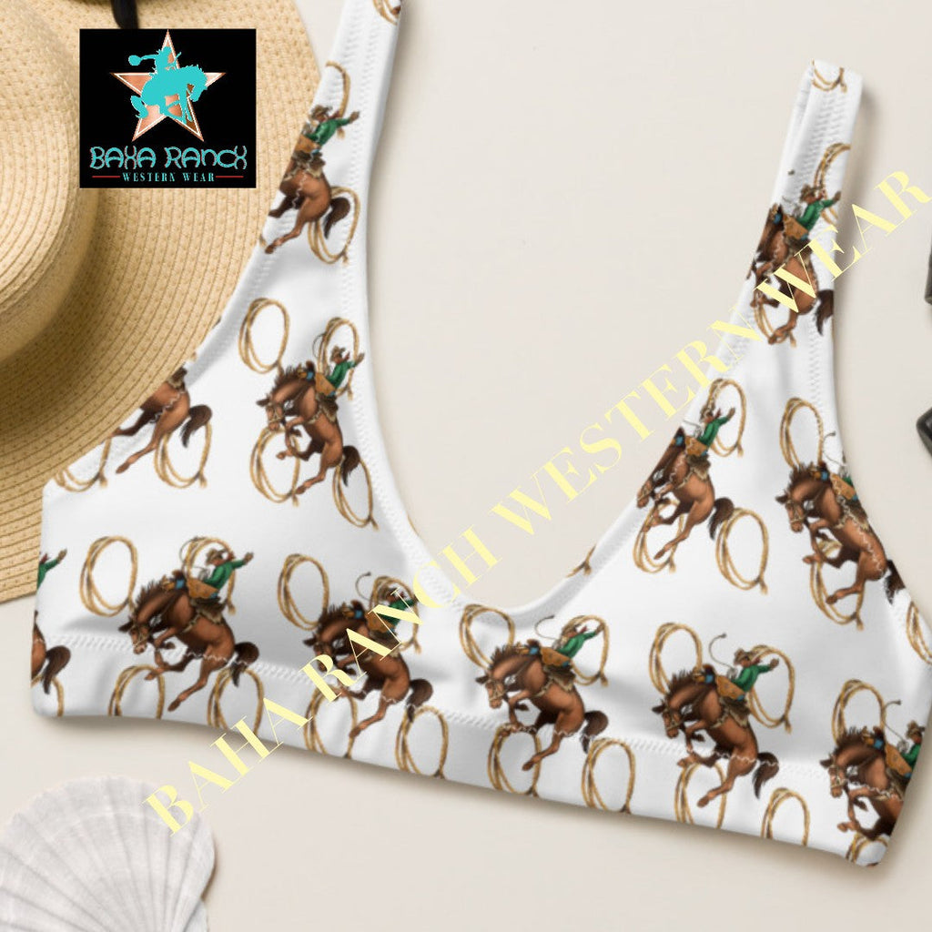 Yeehaw Rope & Ride Bikini Top by Baha Ranch Western Wear