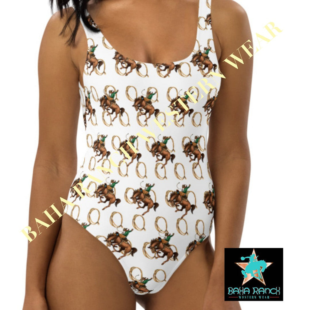 Yeehaw Rope & Ride One-Piece Swimsuit by Baha Ranch Western Wear - product image 5
