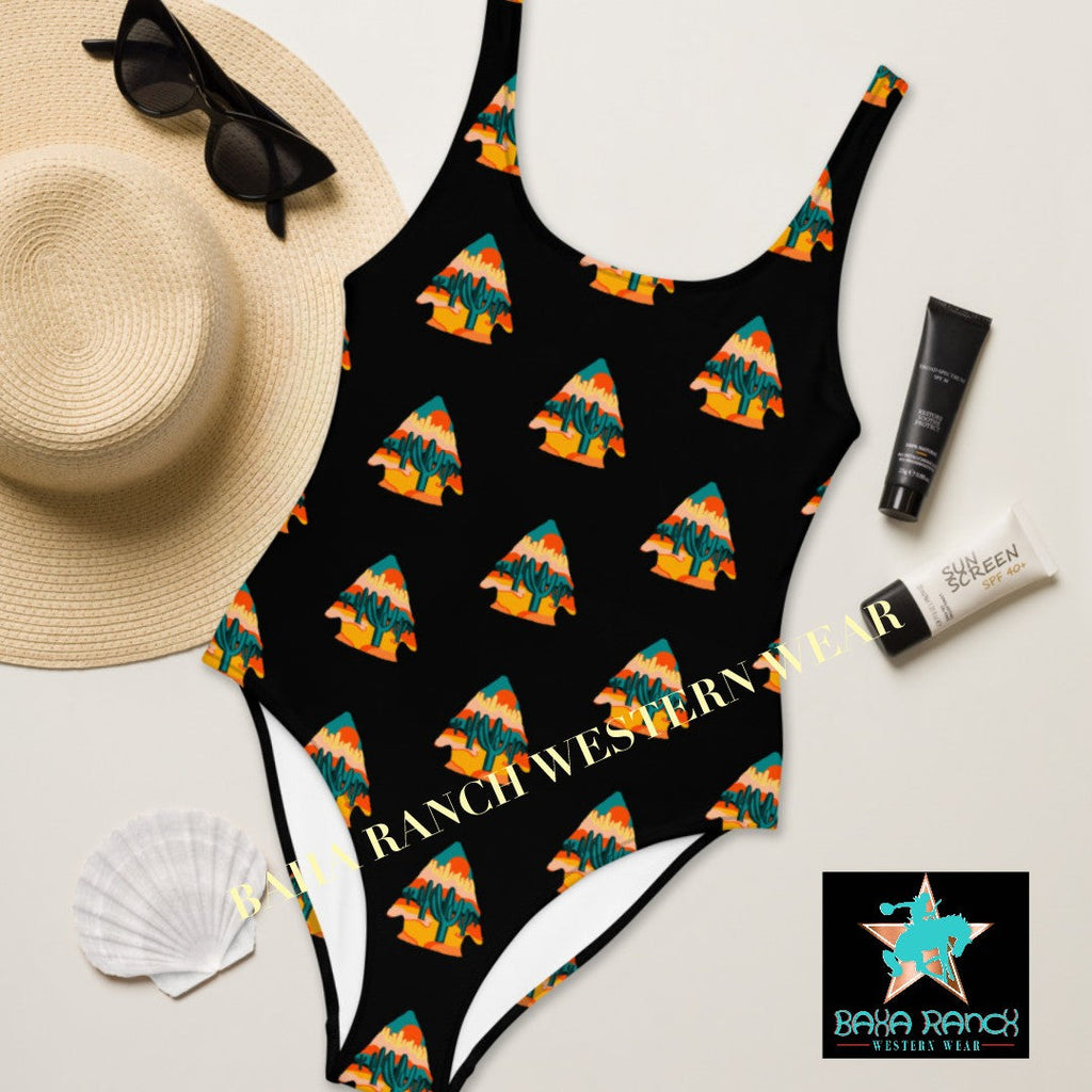 Yeehaw Desert Arrowhead One-Piece Swimsuit by Baha Ranch Western Wear - product image 5