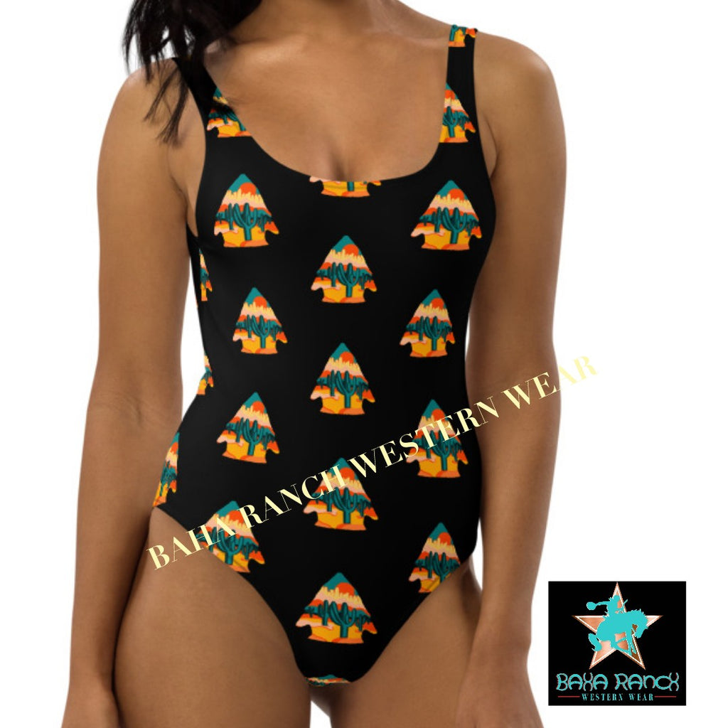 Yeehaw Desert Arrowhead One-Piece Swimsuit by Baha Ranch Western Wear - product image 4