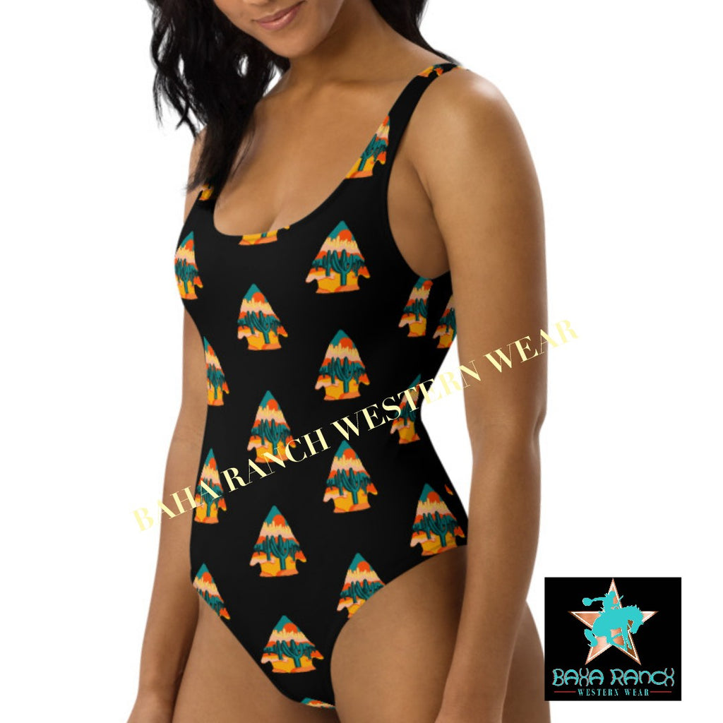 Yeehaw Desert Arrowhead One-Piece Swimsuit by Baha Ranch Western Wear - product image 2